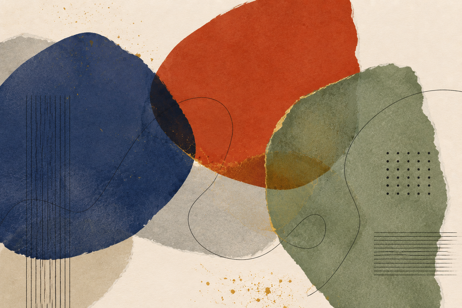 Abstract mixed-media collage for the Eastern European multilingual storytelling case study
