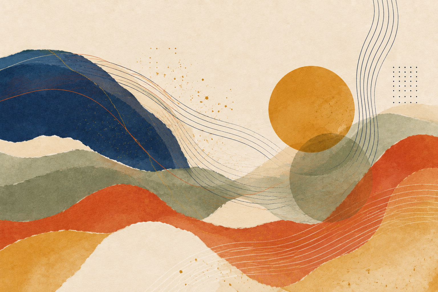 Abstract mixed-media collage for the Kven language and youth case study