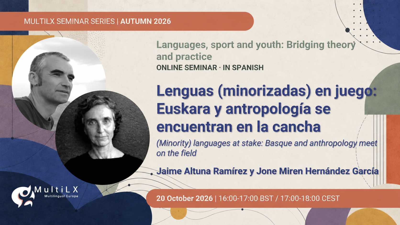Poster for Autumn 2026 Seminar 2: Lenguas (minorizadas) en juego