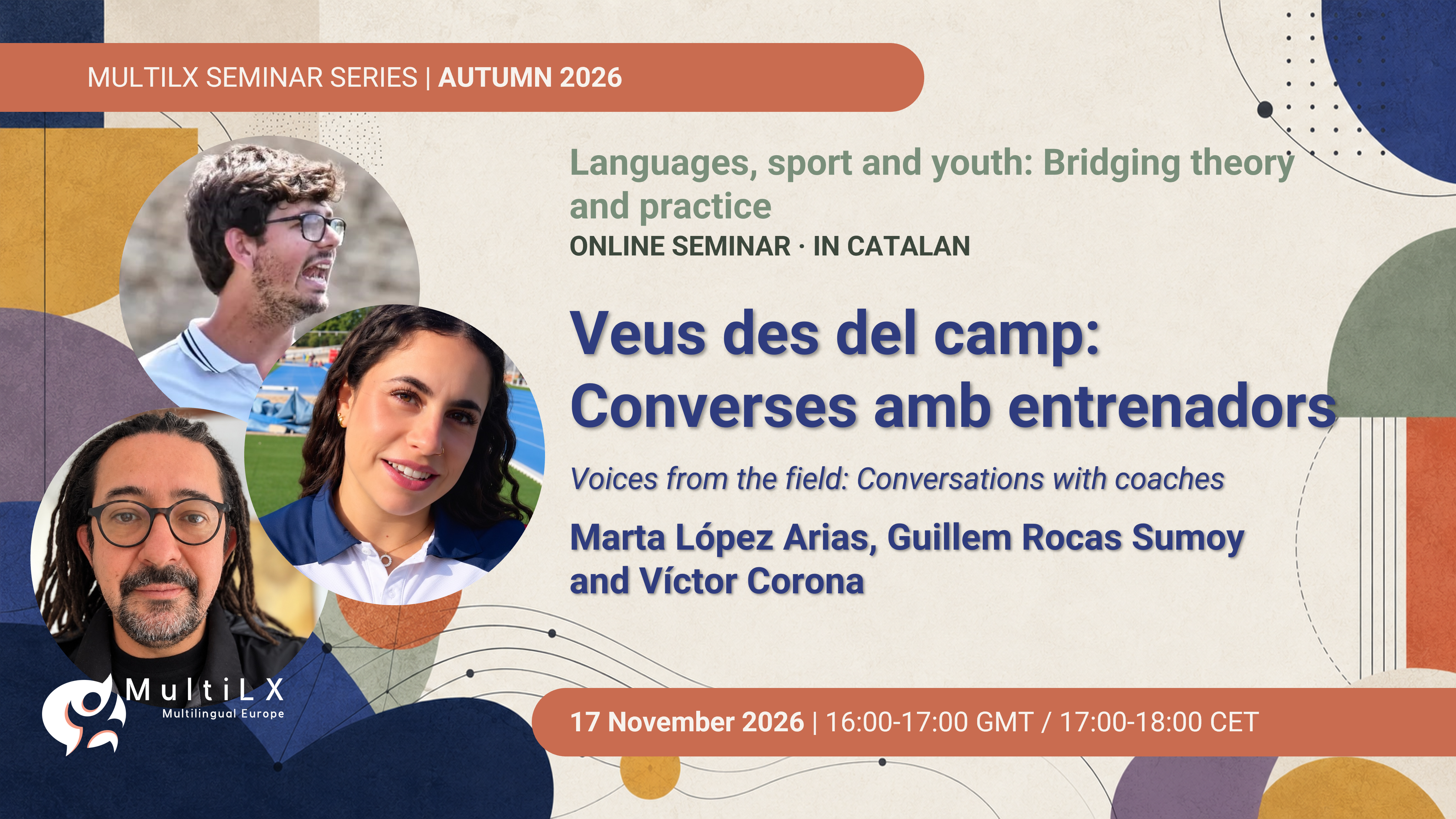 Poster for Autumn 2026 Seminar 3: Veus des del camp (Voices from the field): Conversations with coaches
